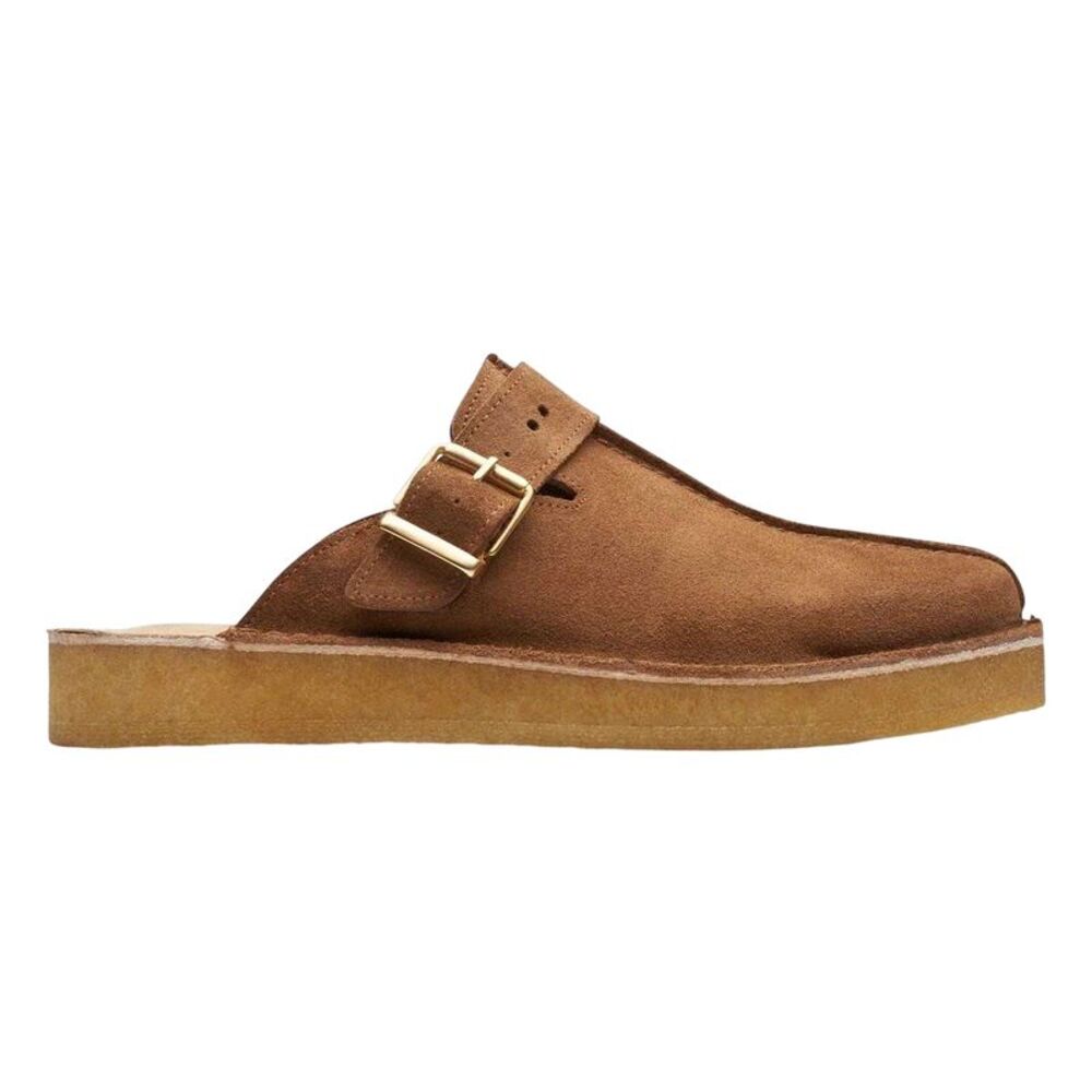 Clarks Originals Mens Trek Suede Open Back Mules / Brown